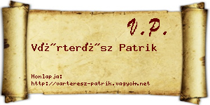 Várterész Patrik névjegykártya